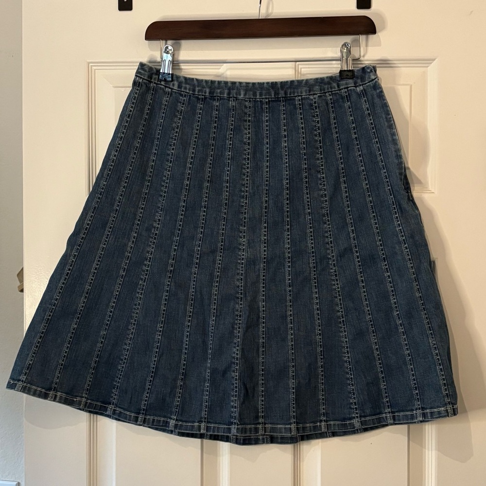 Vintage Low Waist Pleated Midi Skirt
